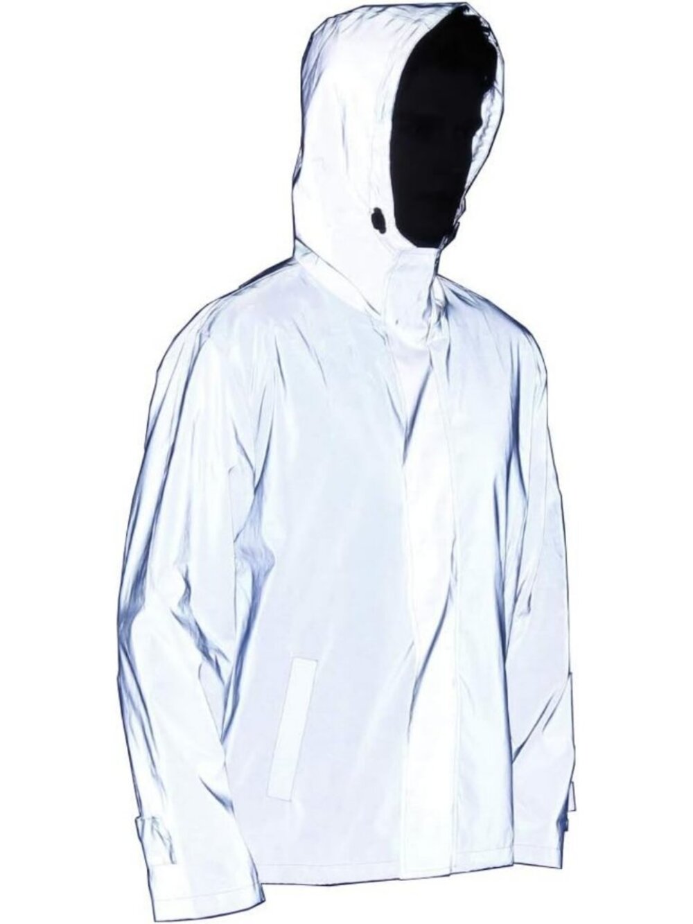 Men's Fully Reflective Outdoor Windbreaker Jacket | Lightweight Running Coat